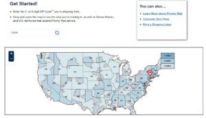 USPS Priority mail calculator